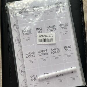 Spice Label Sheets with Marker